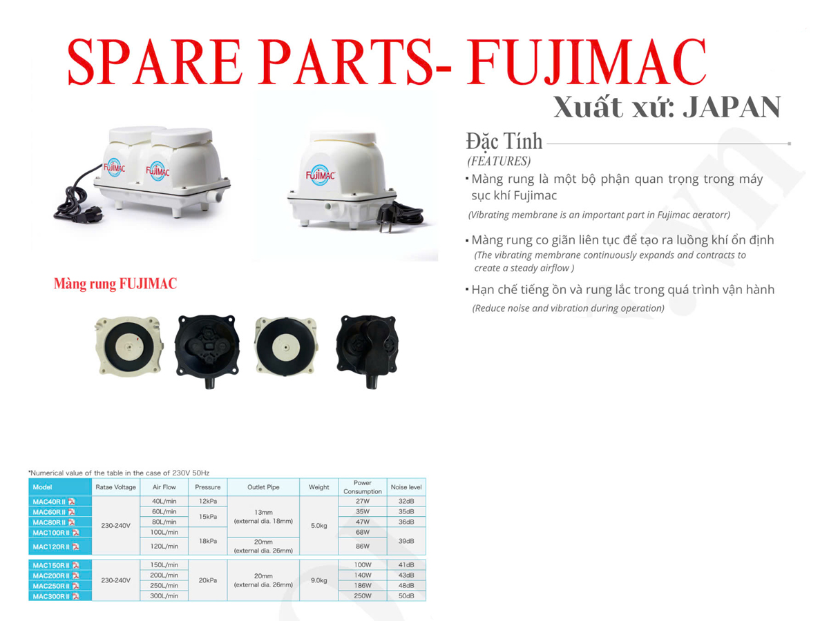 Màng cao su thay thế cho máy sục khí Fujimac