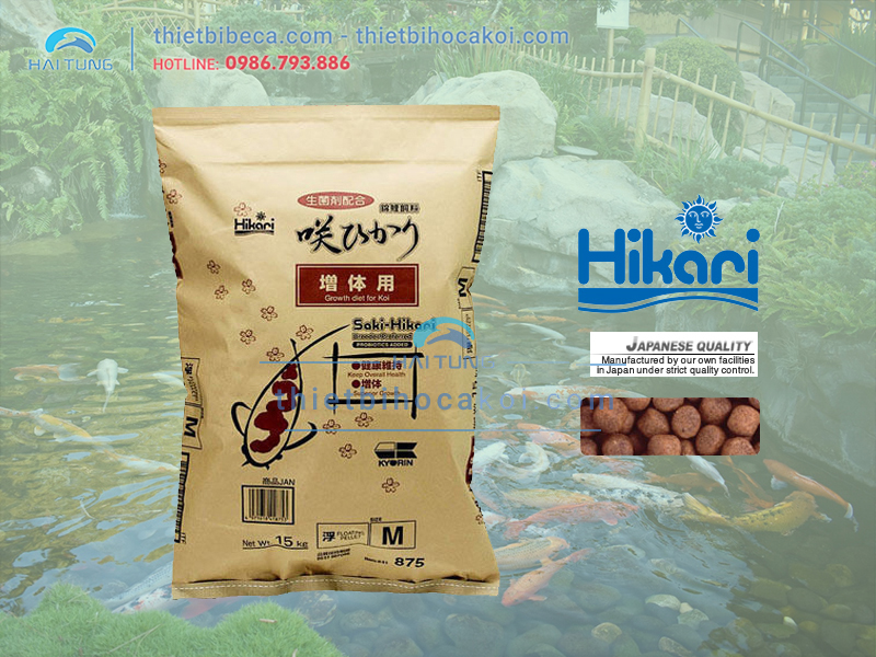 Thức ăn tăng trưởng cá koi Saki Hikari growth bao 15kg