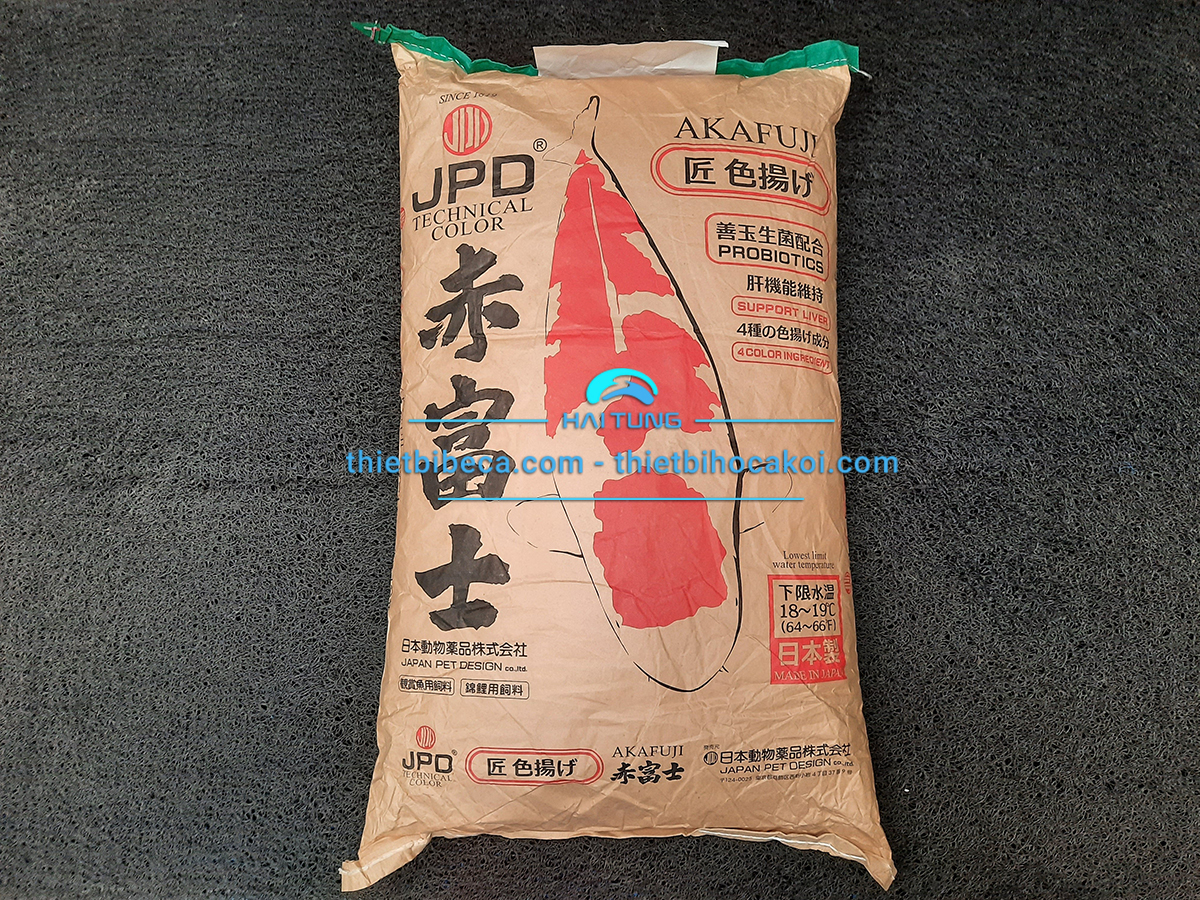 Thức ăn cá koi tăng màu JPD Akafuji Technical Color bao 15kg
