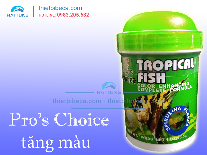Thức ăn cá nhỏ Pro 's Choice Tropical Fish lọ lá 28.5g