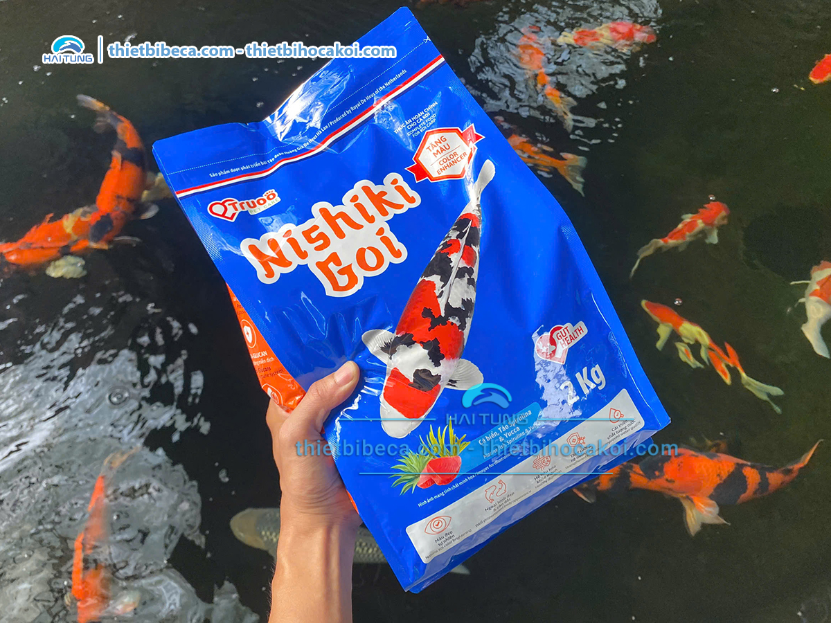 Thức ăn cá Koi tăng màu Nishiki Goi Size L túi 2kg