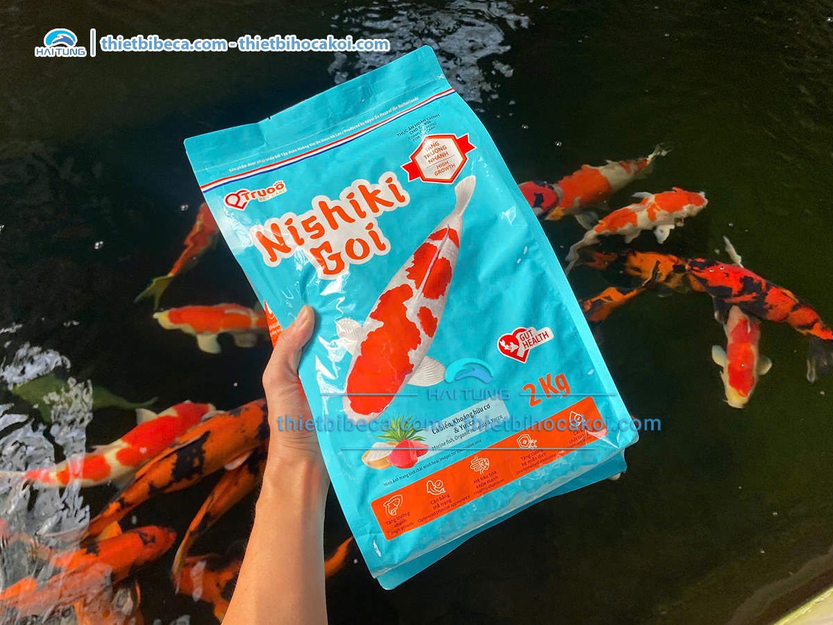 Thức ăn cá Koi tăng trưởng Nishiki Goi Size S túi 2kg