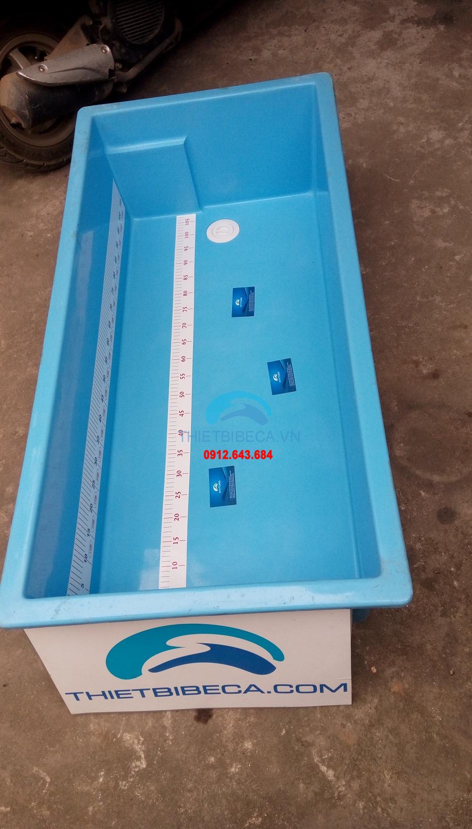 Thùng đo cá koi bằng composit dài 110cm