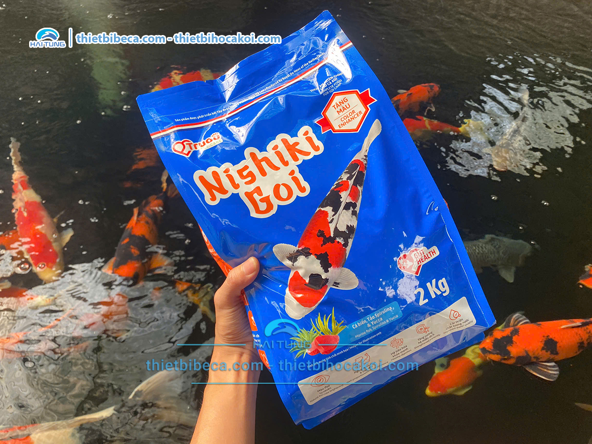 Thùng thức ăn cá Koi tăng màu Nishiki Goi Size L 12kg