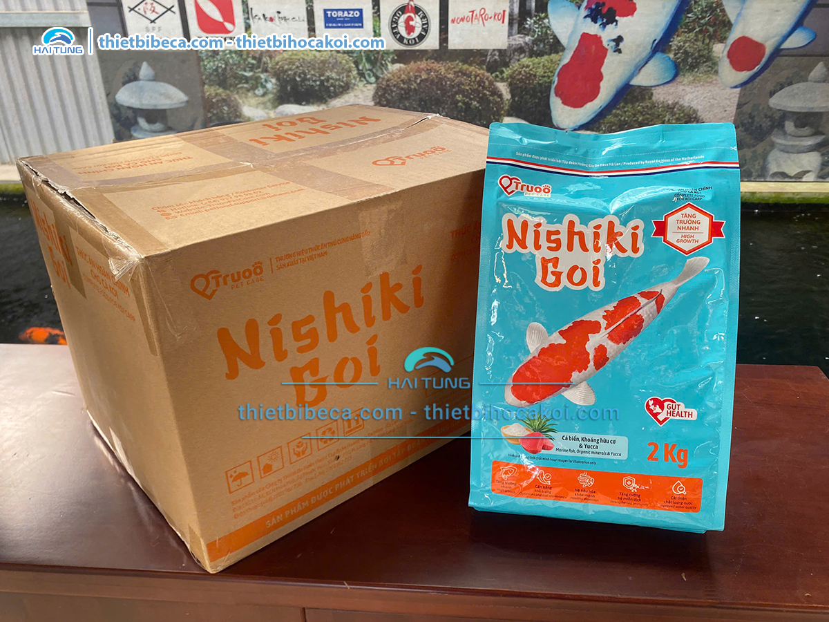 Thùng thức ăn cá Koi tăng trưởng Nishiki Goi Size M 12kg