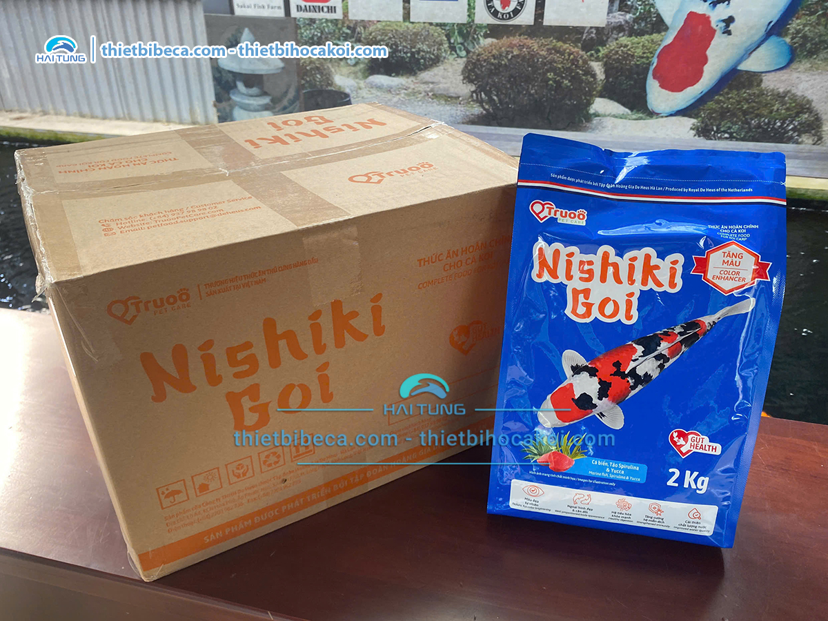 Thức ăn cá Koi tăng màu Nishiki Goi Size L túi 2kg