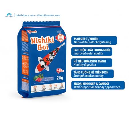 Thức ăn cá Koi tăng màu Nishiki Goi Size L túi 2kg